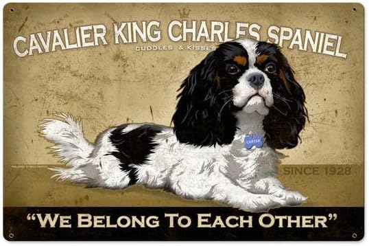 Home Bar And Coffee - Retro metalen blikken bord Cavalier King
