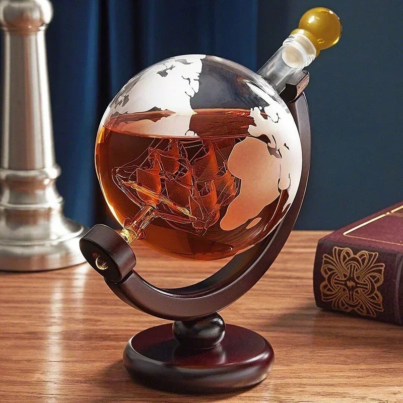 Decanter Globe Set - Creatieve Globe-karafset van 1 liter met