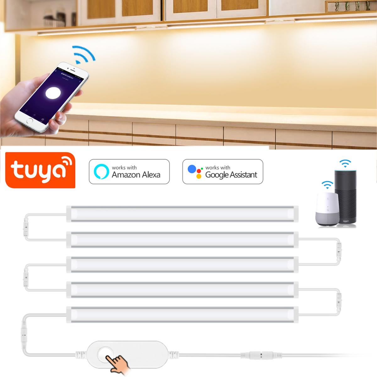 Home Bar And Cabinet - 1-5 Stuks Keuken Tuya Smart Led