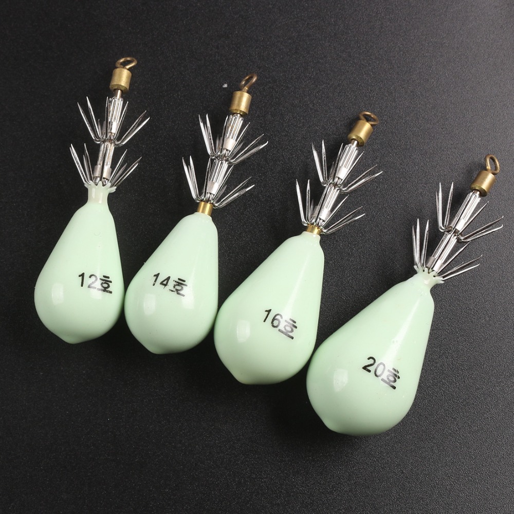 Jigger Double Sided - Lichtgevende Inktvis Jig Lokker Loodgewogen Octopus