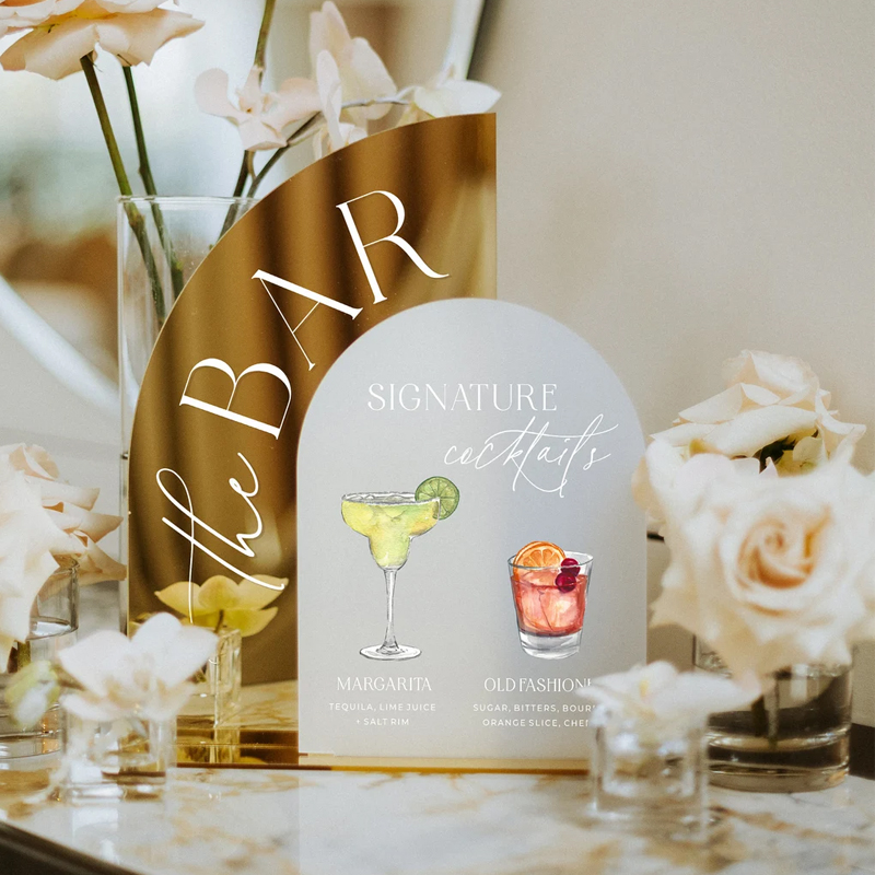 Cocktail Recipe Book - Zijn En Haar Bruiloftscocktails, Kenmerkend Drankbord,