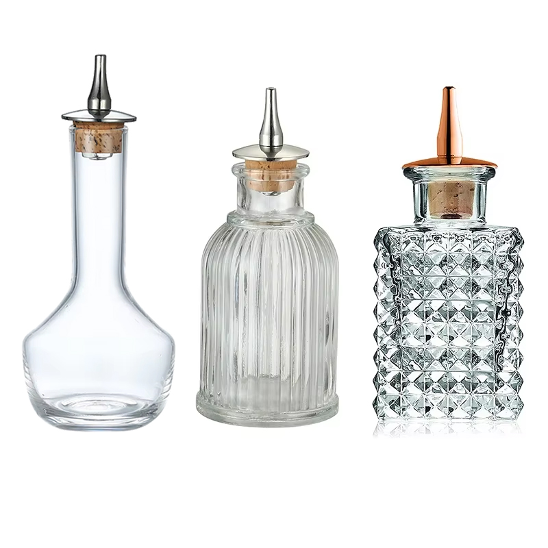 Bitters Bottle Set - Bitters Fles - Glazen Vintage Fles,