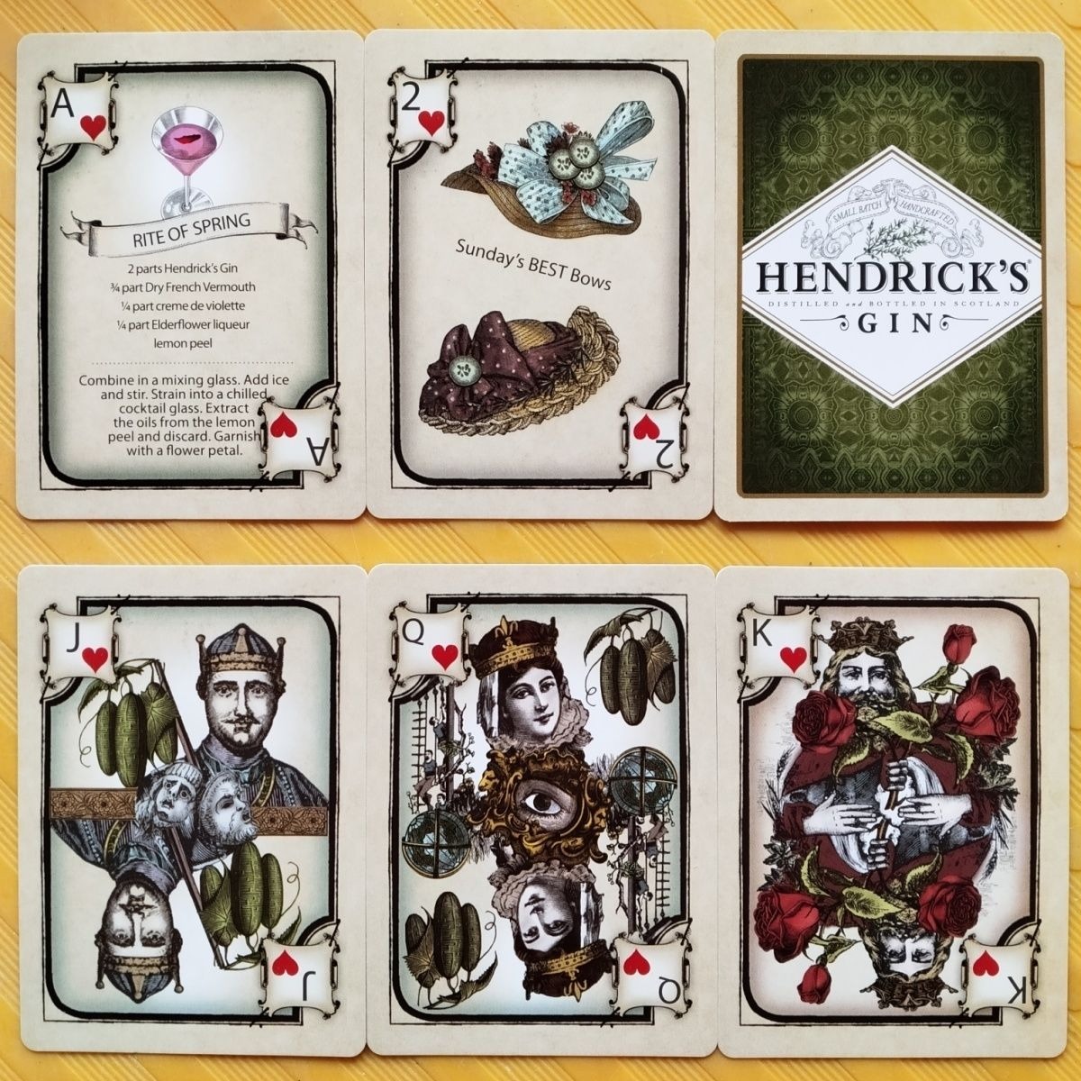 Hendrick's Gin speelkaarten 9* - Cocktail Recipe Book recensie en prijs