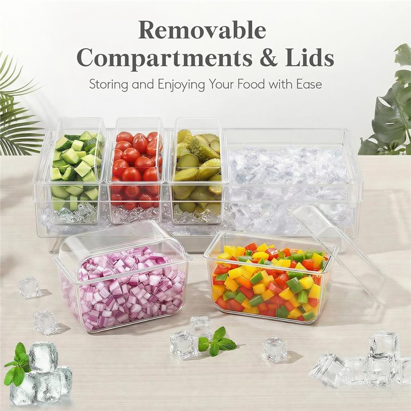 A25F-gekoelde condimentenconta - Garnish Tray Set recensie en prijs