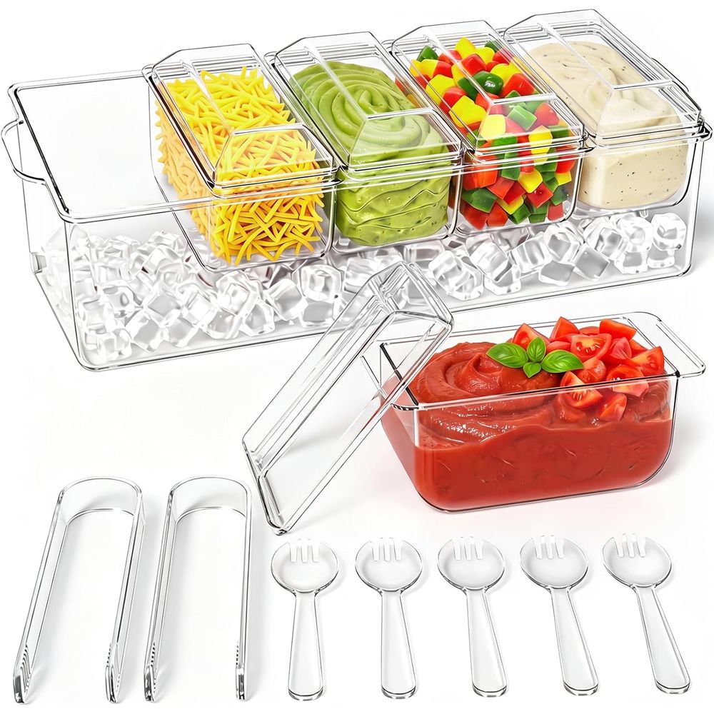 Kruidenbakje, gekoelde serveer - Garnish Tray Set recensie en prijs