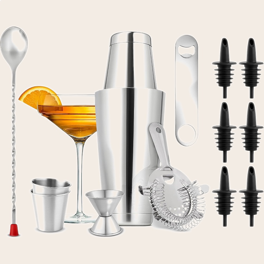 15-delige cocktailshakerset va - Cocktail Recipe Book recensie en prijs